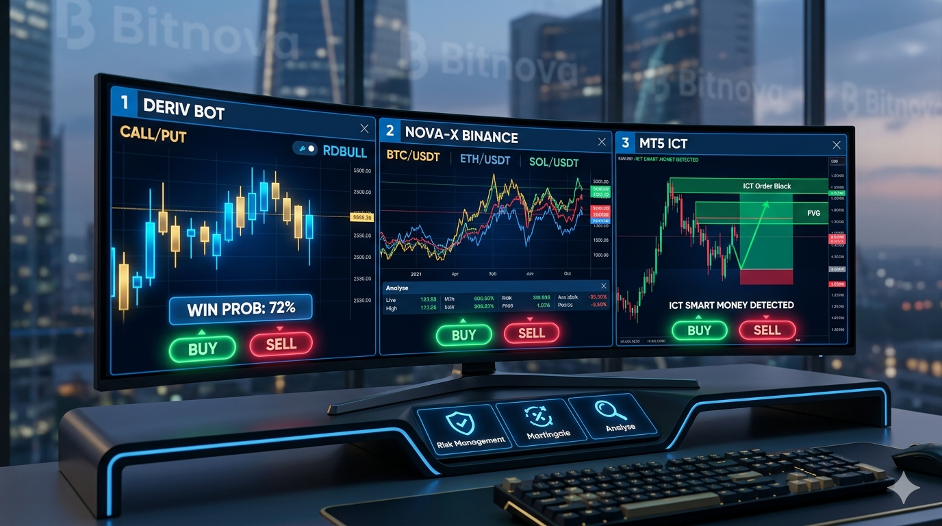 Master the Markets: Full Automation for Deriv, Binance, and MT5 with BitnovaBot